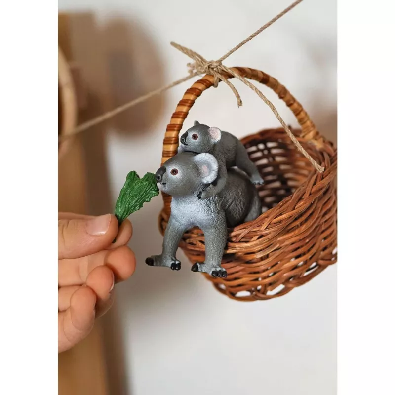 Schleich WILD LIFE Mãe Coala com Bebé 42566 Cinzento-esverdeado