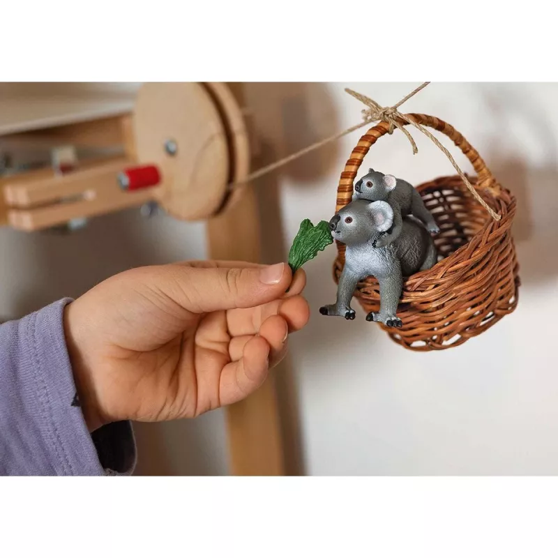 Schleich WILD LIFE Mãe Coala com Bebé 42566 Cinzento-esverdeado