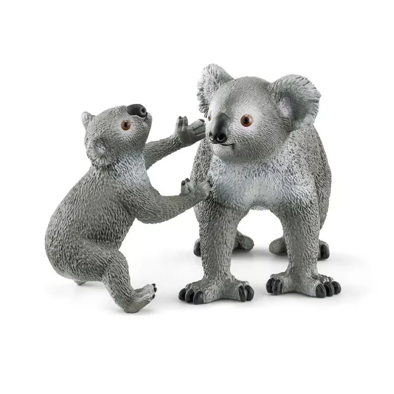 Schleich WILD LIFE Mãe Coala com Bebé 42566 Cinzento-esverdeado