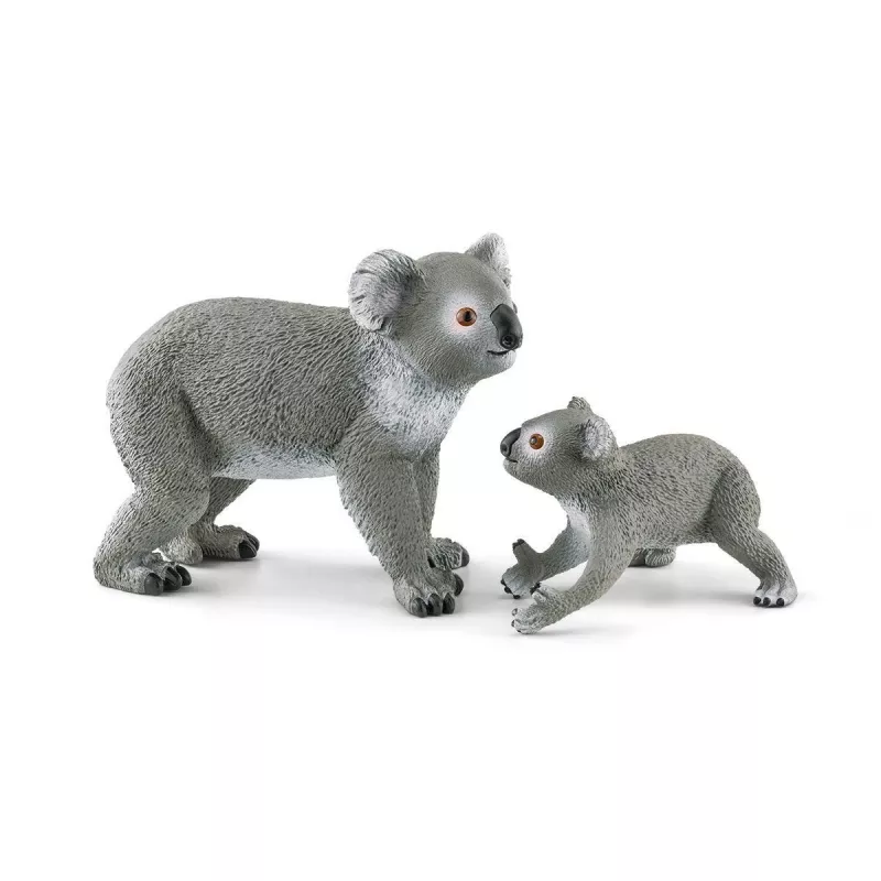 Schleich WILD LIFE Mãe Coala com Bebé 42566 Cinzento-esverdeado