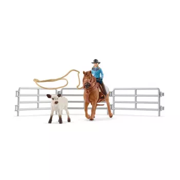 schleich Cowgirl Team Roping Fun, 3 ano(s), Multicolor