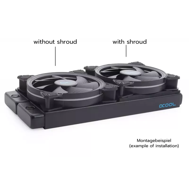 Sistema de refrigeração Alphacool 24831 silicone preto ventoinha 14cm