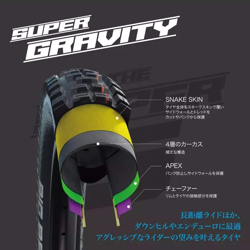 Pneu de bicicleta Schwalbe Big Betty Super Gravity 27,5 polegadas (62-584) preto/castanho