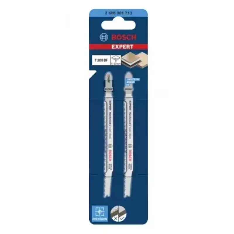 Lâmina de serra de vaivém Bosch T 308 BF bimetal 2 unidades espessura de corte 5 cm