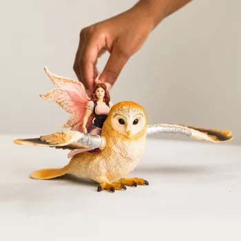 schleich BAYALA Fada em voo na coruja Glam, 5 ano(s), Elfos do Sol, Unicórnios & Fadas, multicolor, plástico