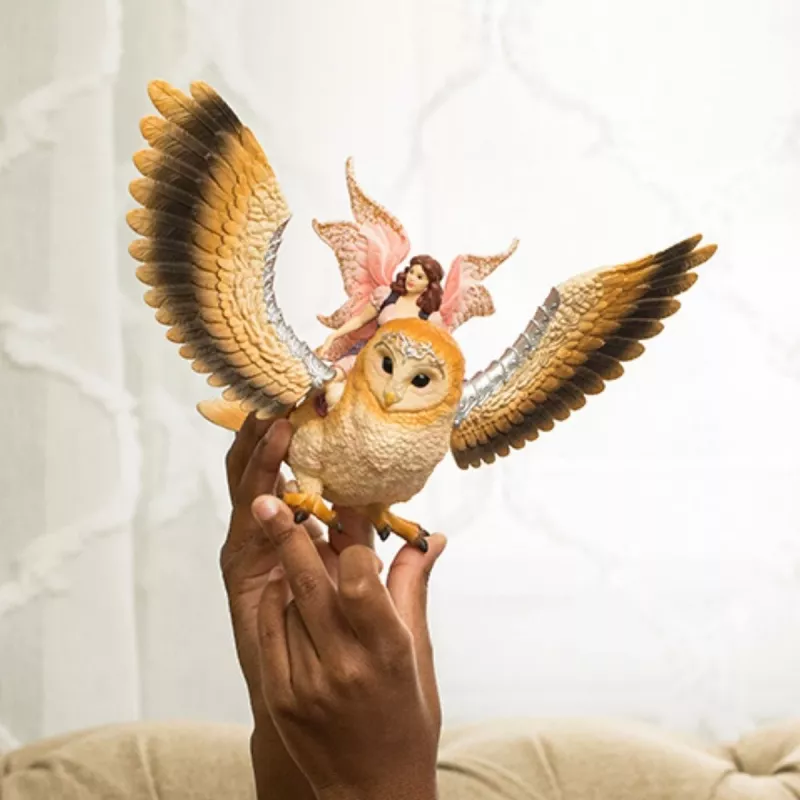 schleich BAYALA Fada em voo na coruja Glam, 5 ano(s), Elfos do Sol, Unicórnios & Fadas, multicolor, plástico