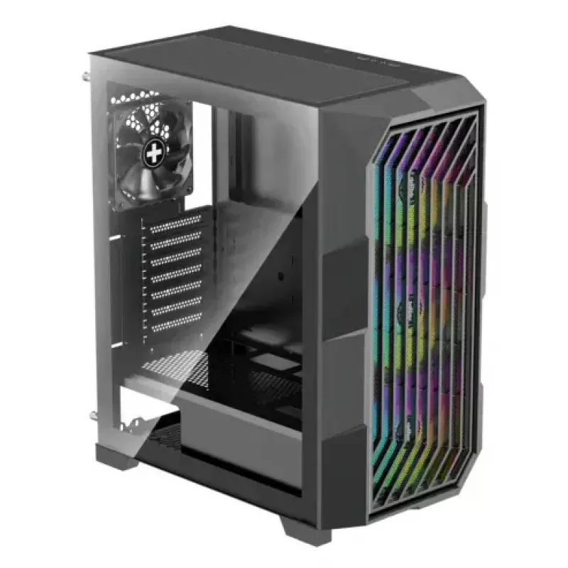 Caixa PC Midi Tower XILENCE Performance A+ BREEZE II — preto, vidro temperado, suporta ATX/Micro‑ATX/Mini‑ITX, 3x140mm frente, 1x120mm traseira