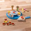 Melissa & Doug Bolo de festa de aniversário – alimentos de brincar em madeira com decorações de mistura e 7 velas
