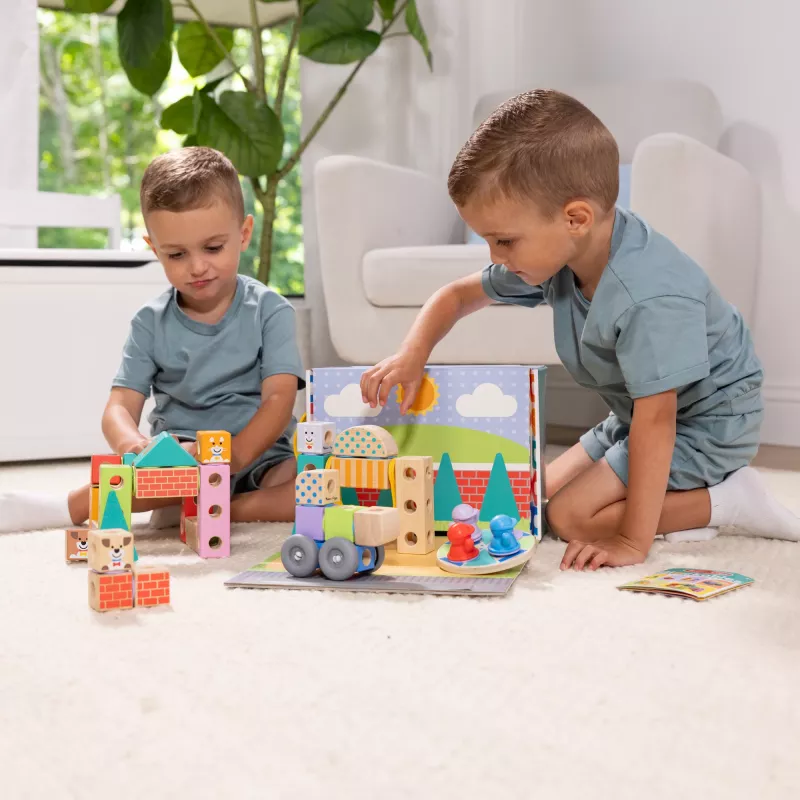 Melissa & Doug MDT BBN Blockables Town Pyst GML, 2 ano(s), 73 unid., plástico, madeira