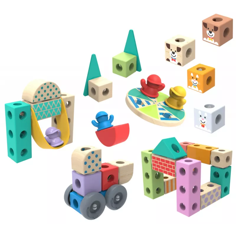 Melissa & Doug MDT BBN Blockables Town Pyst GML, 2 ano(s), 73 unid., plástico, madeira