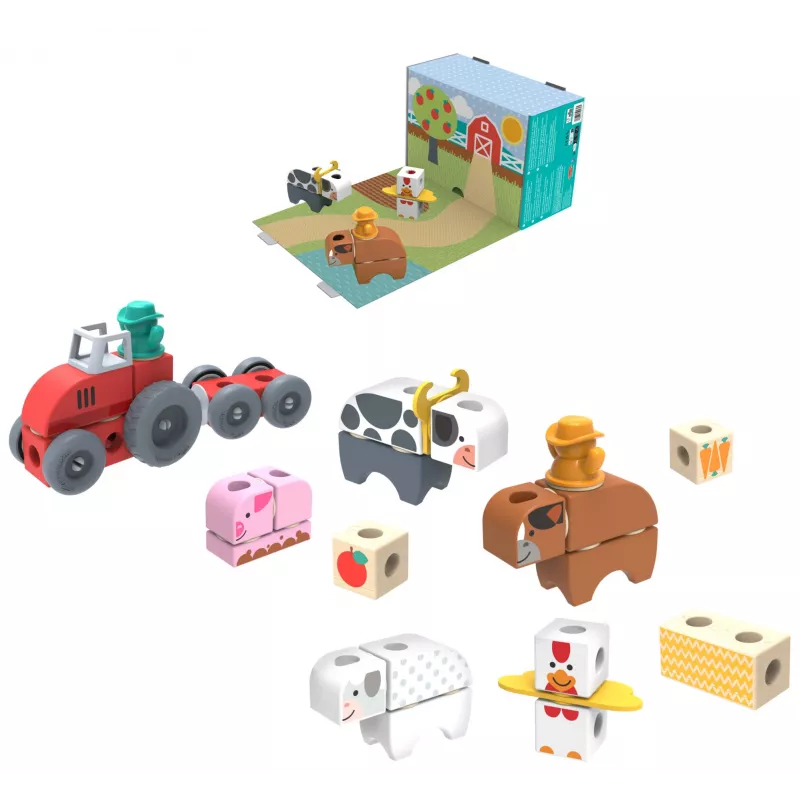 Melissa & Doug MDT BBN Blockables Farm GML, 2 ano(s), 56 unid., plástico, madeira