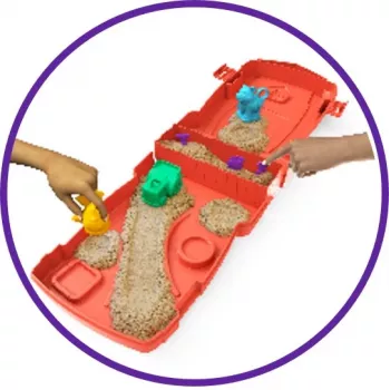 Spin Master Kinetic Sand - Conjunto Sandy Farm, areia de brincar