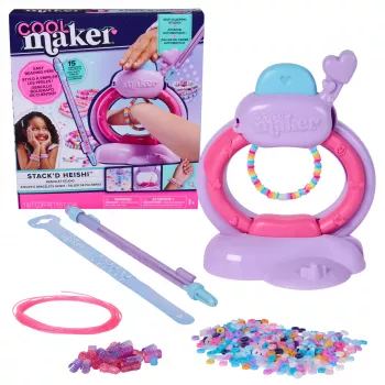 Conjunto de criação de pulseiras Spin Master Cool Maker Stack'd Heishi Bracelet Studio — conjunto de trabalhos manuais para criar pulseiras em estilo Heishi