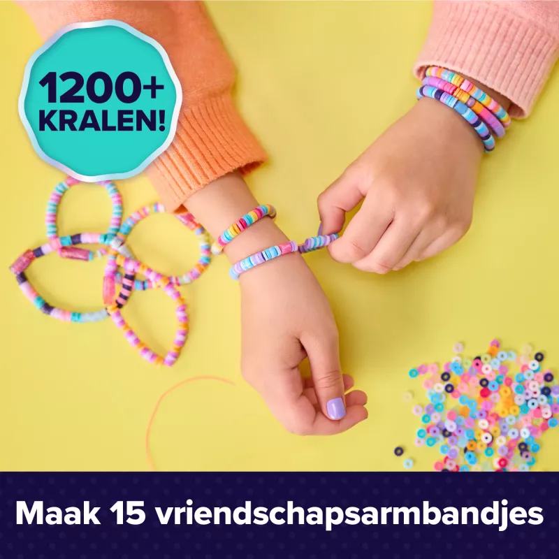 Conjunto de criação de pulseiras Spin Master Cool Maker Stack'd Heishi Bracelet Studio — conjunto de trabalhos manuais para criar pulseiras em estilo Heishi