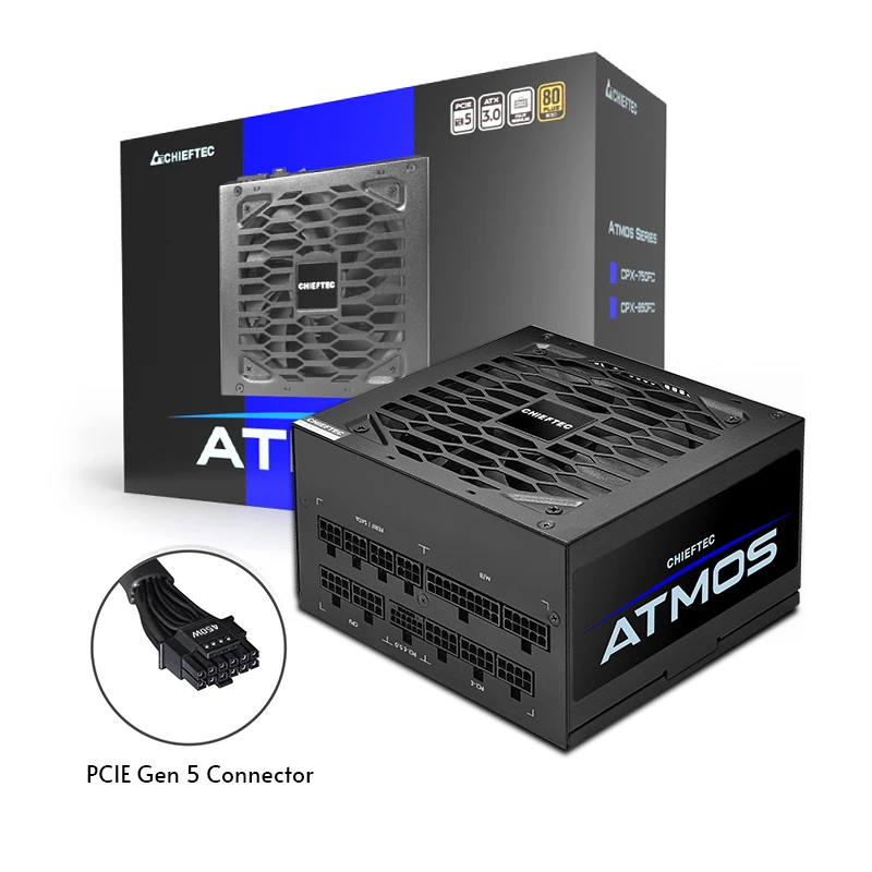 Chieftec Atmos Fonte de alimentação 850 W 20+4 pinos ATX ATX preto