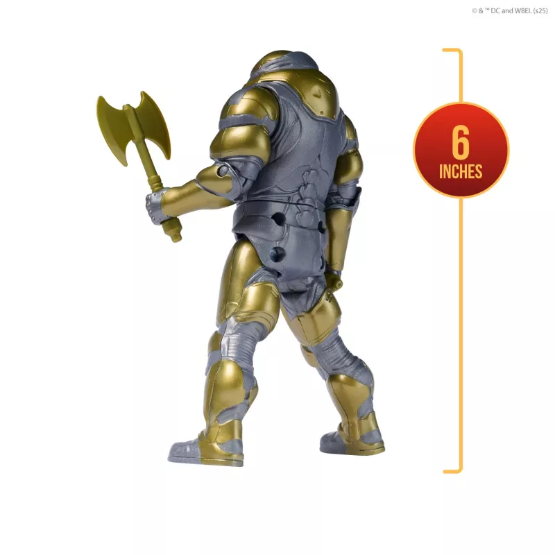 Figura de ação Superman Hammer of Boravia 6 polegadas, estilo do filme, inclui 2 acessórios, dourado/cinzento