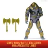 Figura de ação Superman Hammer of Boravia 6 polegadas, estilo do filme, inclui 2 acessórios, dourado/cinzento