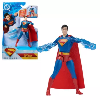 DC Comics, SUPERMAN Figura de ação Epic Strike, 15 cm de altura, estilo autêntico do filme, inclui 2 acessórios, brinquedo para rapazes e raparigas a partir dos 4 anos