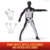 DC Comics, SUPERMAN, Mr. Terrific, Figura de ação Epic Strike, 15 cm de altura, design autêntico do filme, inclui 2 acessórios, brinquedo para rapazes e raparigas a partir dos 4 anos
