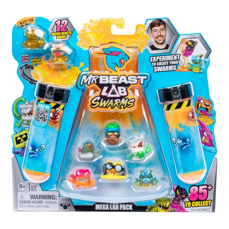 Moose Toys MrBeast Lab Swarms II Atomic Pack de 12, 5 Anos, Multicolor