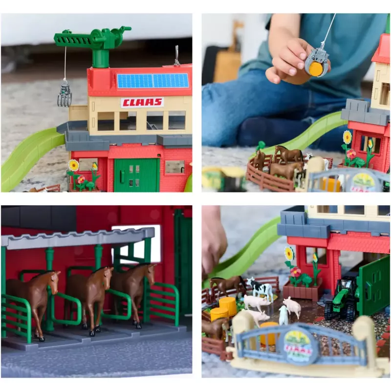 Conjunto de Brincar Simba‑Dickie Majorette CLAAS Farm Playset — Edifício de Brincar, Conjunto Temático de Quinta