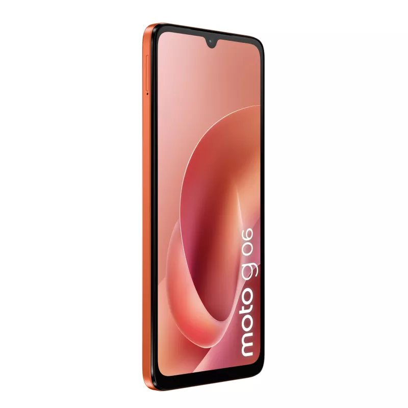 Motorola moto g06 XT2535-14 smartphone, 6,88 polegadas (17,48 cm), MediaTek Helio G81-Extreme, 4 GB RAM, 256 GB, 50 MP, Android, laranja Arabesque