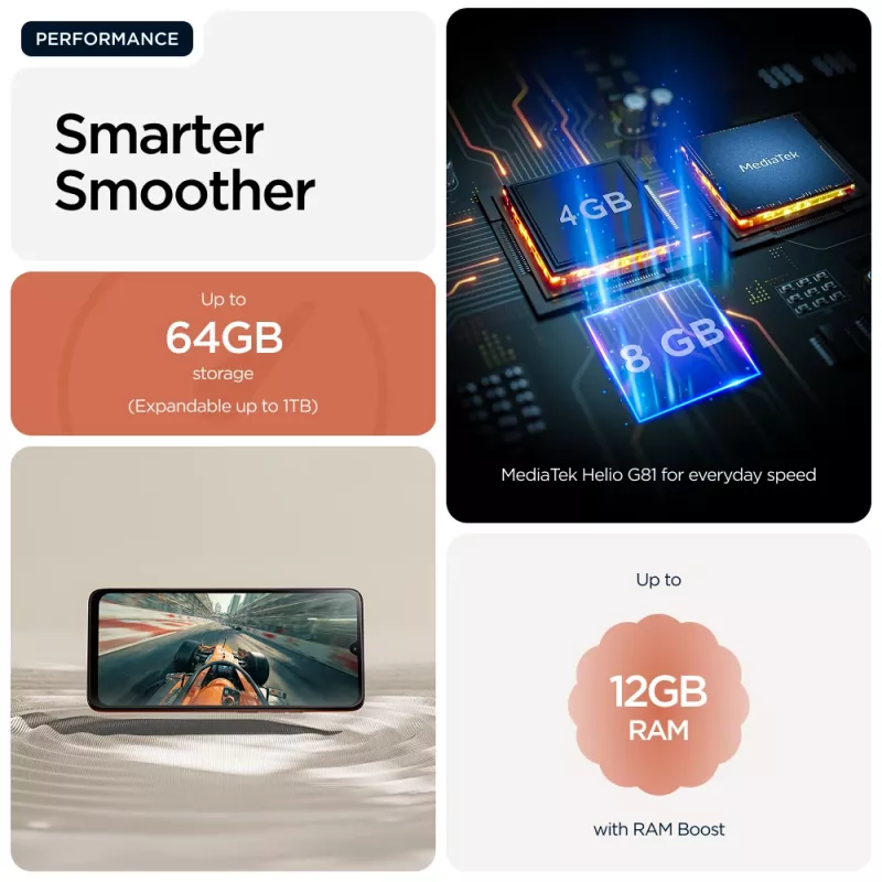 Motorola moto g06 XT2535-14 smartphone, 6,88 polegadas (17,48 cm), MediaTek Helio G81-Extreme, 4 GB RAM, 256 GB, 50 MP, Android, laranja Arabesque