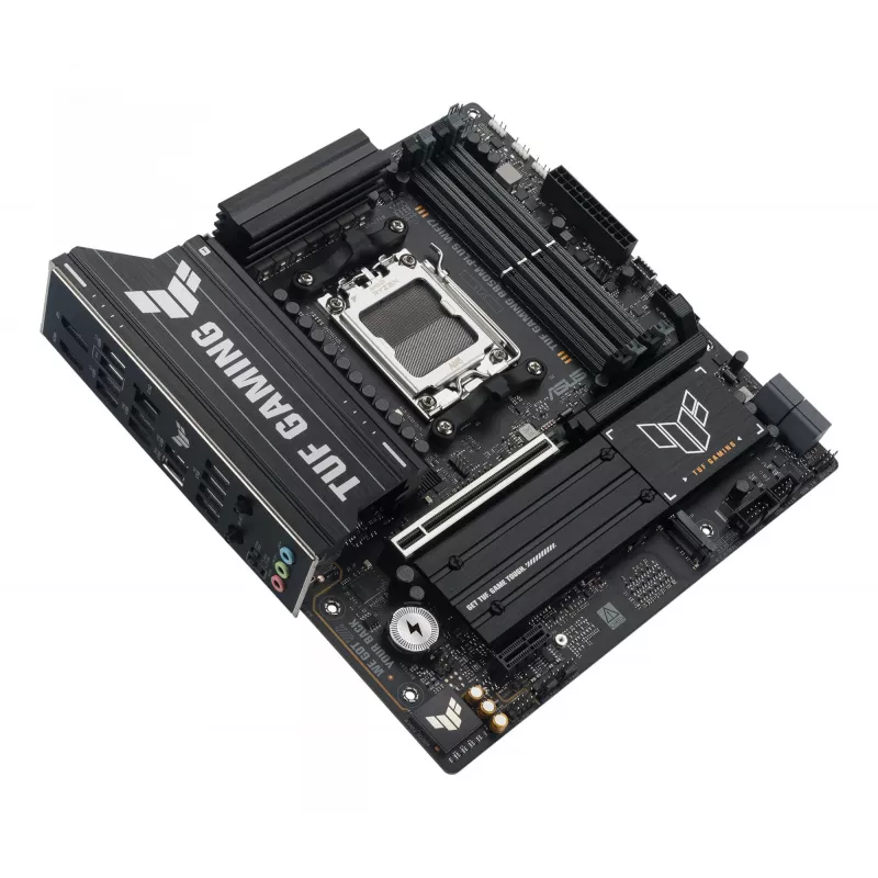 Placa-mãe ASUS TUF GAMING B850M-PLUS WIFI7 micro ATX, AMD B850, Socket AM5, DDR5, 4 DIMM, 256GB, Wi‑Fi 7, 2,5Gb LAN