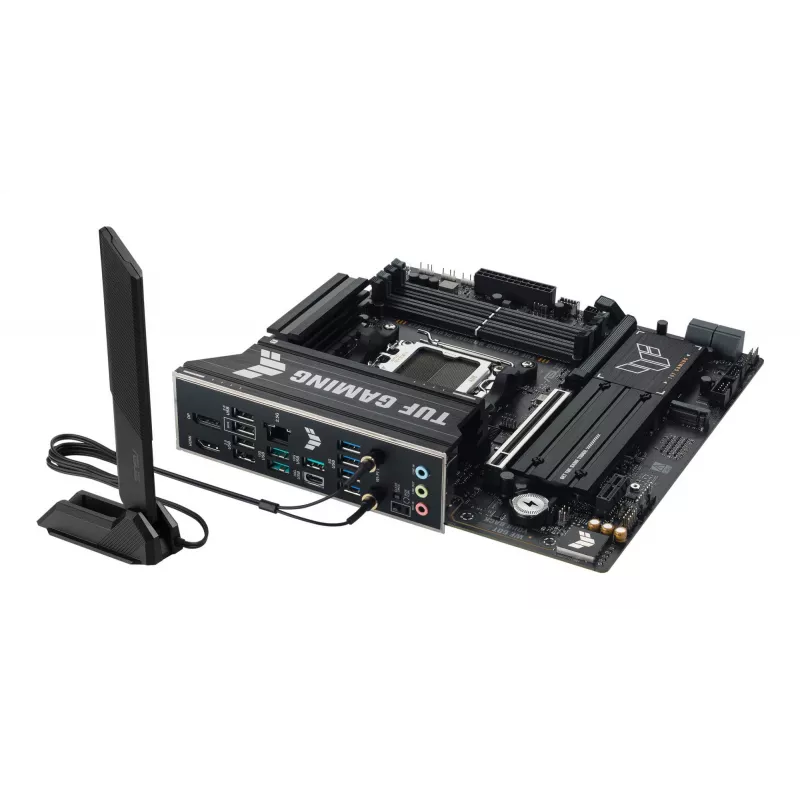 Placa-mãe ASUS TUF GAMING B850M-PLUS WIFI7 micro ATX, AMD B850, Socket AM5, DDR5, 4 DIMM, 256GB, Wi‑Fi 7, 2,5Gb LAN