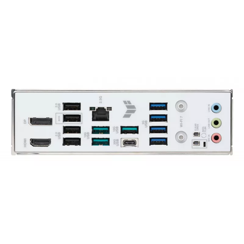 Placa-mãe ASUS TUF GAMING B850M-PLUS WIFI7 W, AMD B850, Socket AM5, micro ATX, DDR5, 4×DIMM, até 256 GB, Wi‑Fi 7, 2,5Gb Ethernet