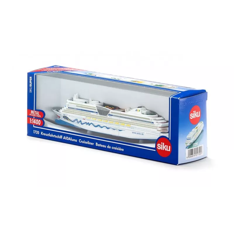 Modelo de navio de passageiros Siku Cruiseliner Aida, pré-montado, escala 1:1400, 226×54×75 mm