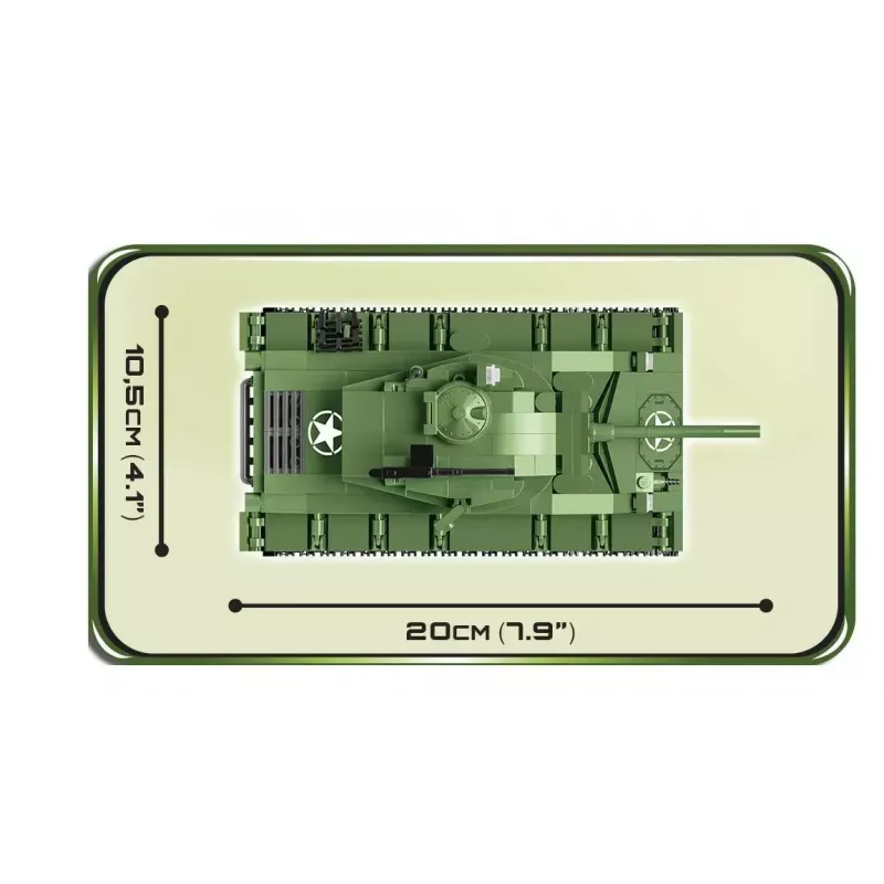 Blocos de construção tanque Cobi M24 Chaffee modelo à escala 1:35, Cobi-2543