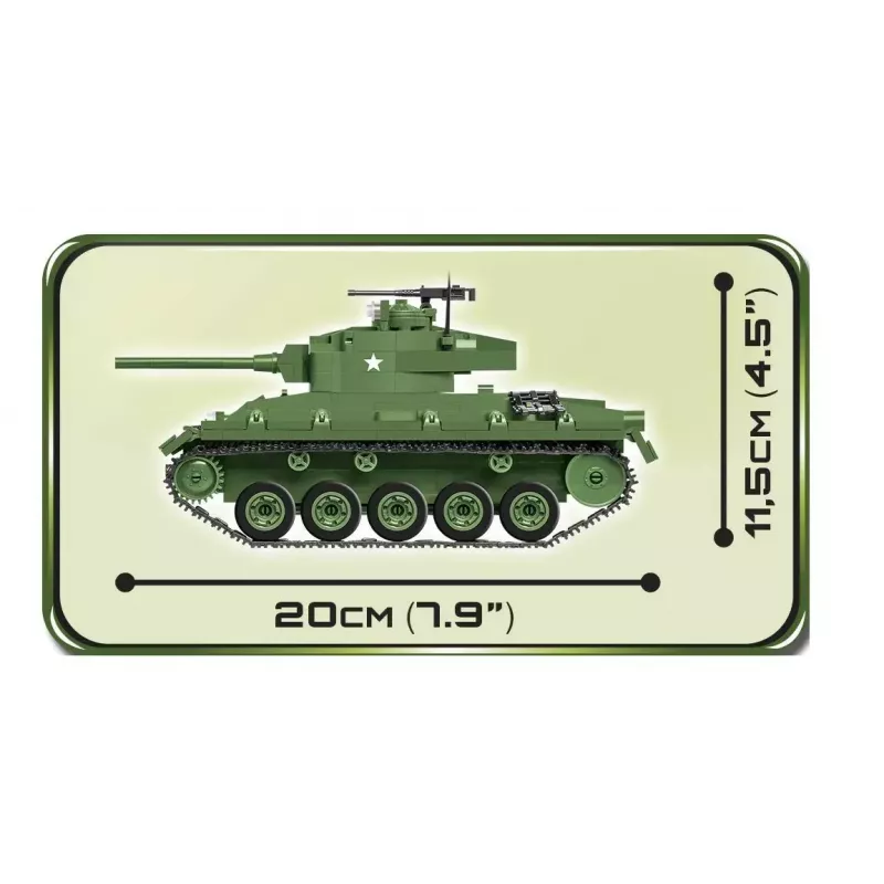 Blocos de construção tanque Cobi M24 Chaffee modelo à escala 1:35, Cobi-2543