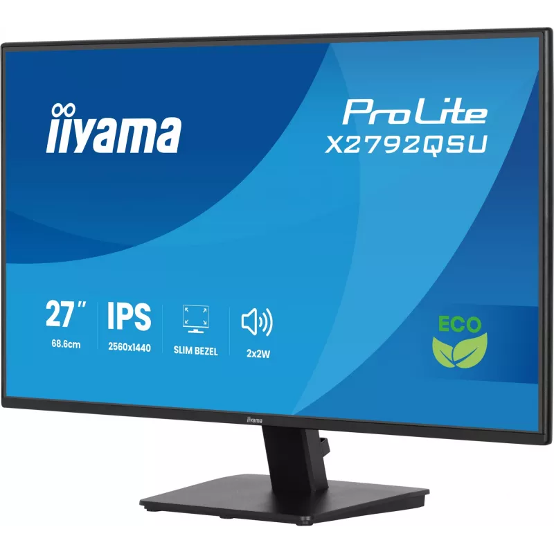 Monitor de computador iiyama ProLite X2792QSU-B1 68,6 cm (27 polegadas) 2560 x 1440 píxeis Quad HD LED preto