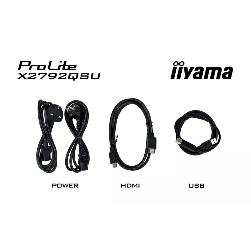 Monitor de computador iiyama ProLite X2792QSU-B1 68,6 cm (27 polegadas) 2560 x 1440 píxeis Quad HD LED preto