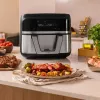 Fritadeira de ar quente Cecotec Cecofry Dual 9000 9 L 2850 W preto aço inoxidável