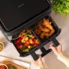 Fritadeira de ar quente Cecotec Cecofry Dual 9000 9 L 2850 W preto aço inoxidável