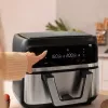 Fritadeira de ar quente Cecotec Cecofry Dual 9000 9 L 2850 W preto aço inoxidável