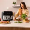 Fritadeira de ar quente Cecotec Cecofry Dual 9000 9 L 2850 W preto aço inoxidável