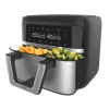 Fritadeira de ar quente Cecotec Cecofry Dual 9000 9 L 2850 W preto aço inoxidável