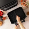 Fritadeira de ar quente Cecotec Cecofry Dual 9000 9 L 2850 W preto aço inoxidável