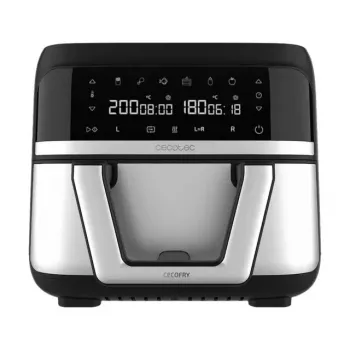 Fritadeira de ar quente Cecotec Cecofry Dual 9000 9 L 2850 W preto aço inoxidável