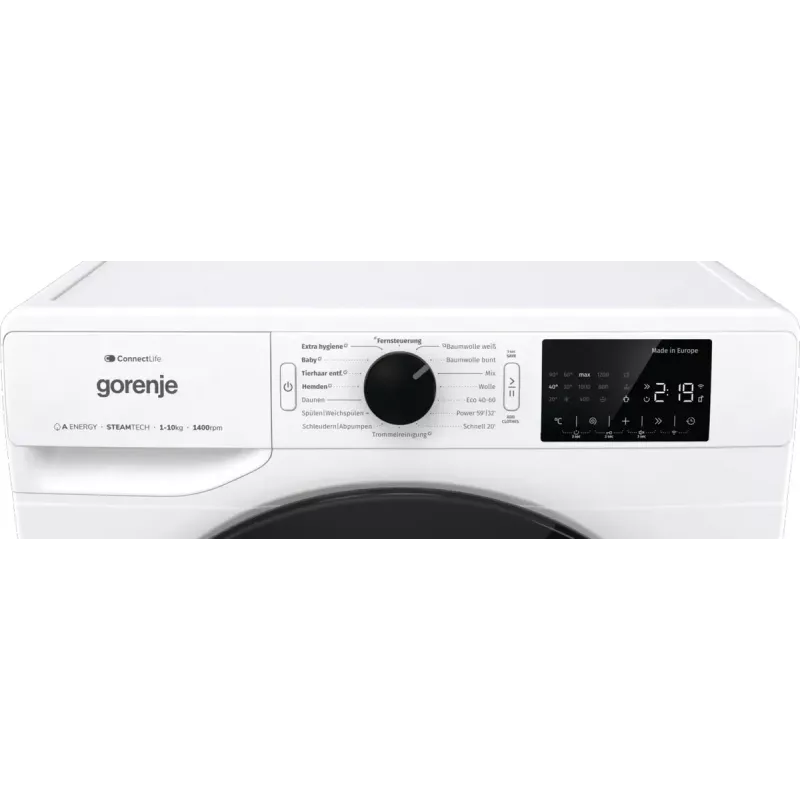 Máquina de lavar roupa Gorenje WPNEI14A2TS de carregamento frontal 10 kg 1400 rpm preta, branca