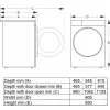 Máquina de lavar roupa Gorenje WPNEI14A2TS de carregamento frontal 10 kg 1400 rpm preta, branca