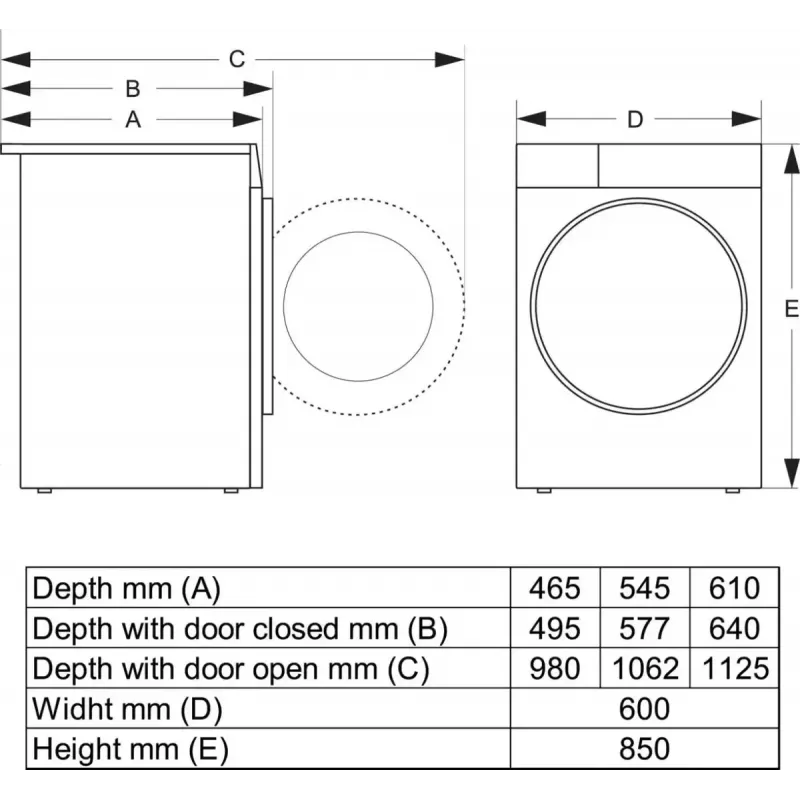 Máquina de lavar roupa Gorenje WPNEI14A2TS de carregamento frontal 10 kg 1400 rpm preta, branca