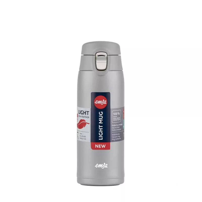 Caneca EMSA Light 400 ml prateada