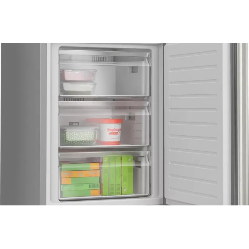 Combinado frigorífico-congelador Bosch Serie 4 KGN362LAF de livre instalação 321 L metálico