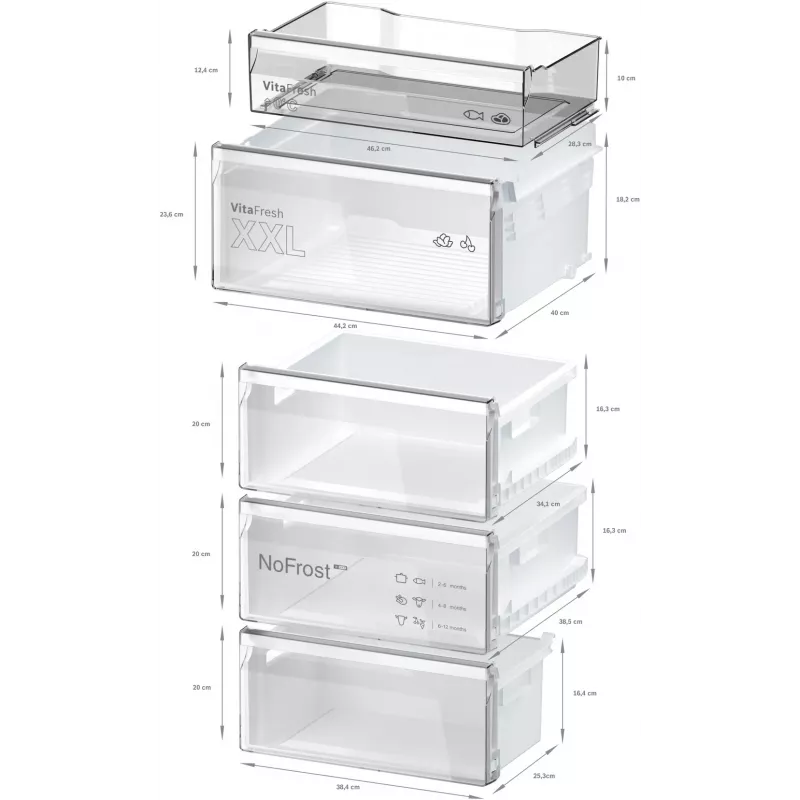 Combinado frigorífico-congelador Bosch Serie 4 KGN362LAF de livre instalação 321 L metálico
