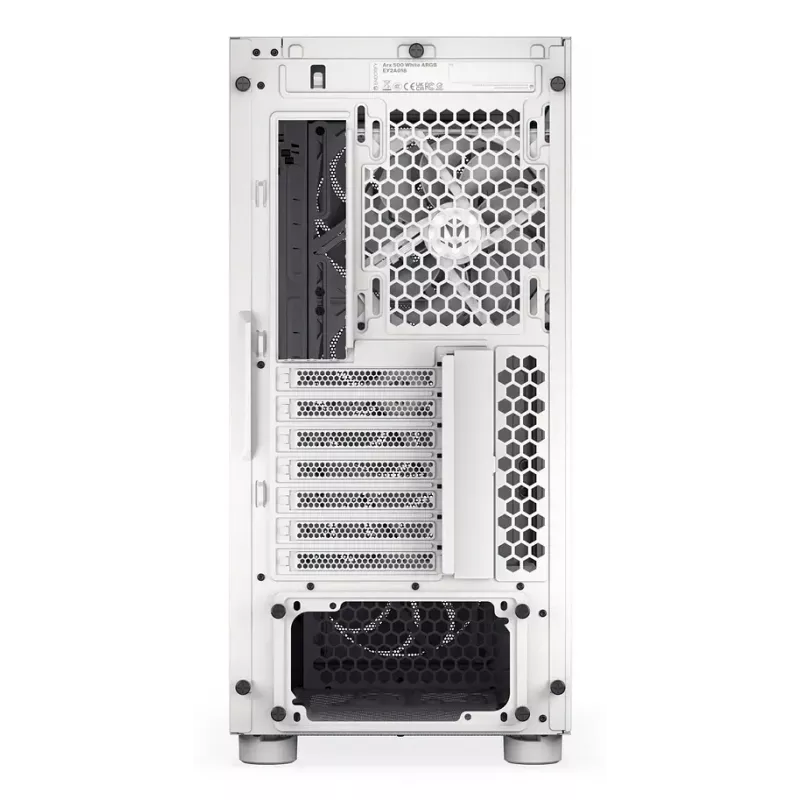 Caixa de PC Midi Tower ENDORFY ARX 500 ARGB branca – vidro temperado, suporta ATX/Micro-ATX/Mini-ITX, 3 ventoinhas frontais de 140 mm + 1 traseira de 140 mm, 1×3,5 polegadas + 6×2,5 polegadas compartimentos