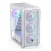 Caixa de PC Midi Tower ENDORFY ARX 500 ARGB branca – vidro temperado, suporta ATX/Micro-ATX/Mini-ITX, 3 ventoinhas frontais de 140 mm + 1 traseira de 140 mm, 1×3,5 polegadas + 6×2,5 polegadas compartimentos